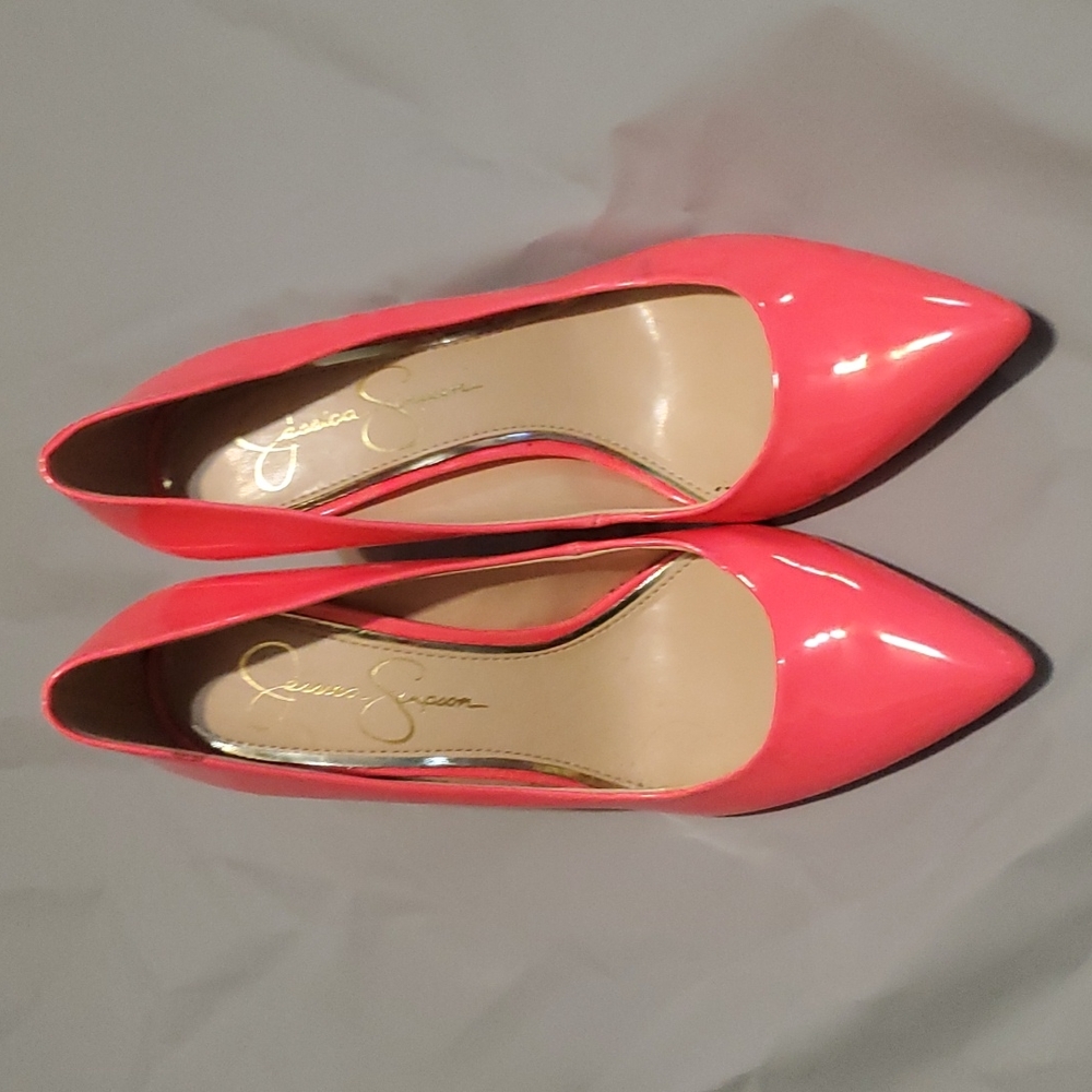 Bright pink heels